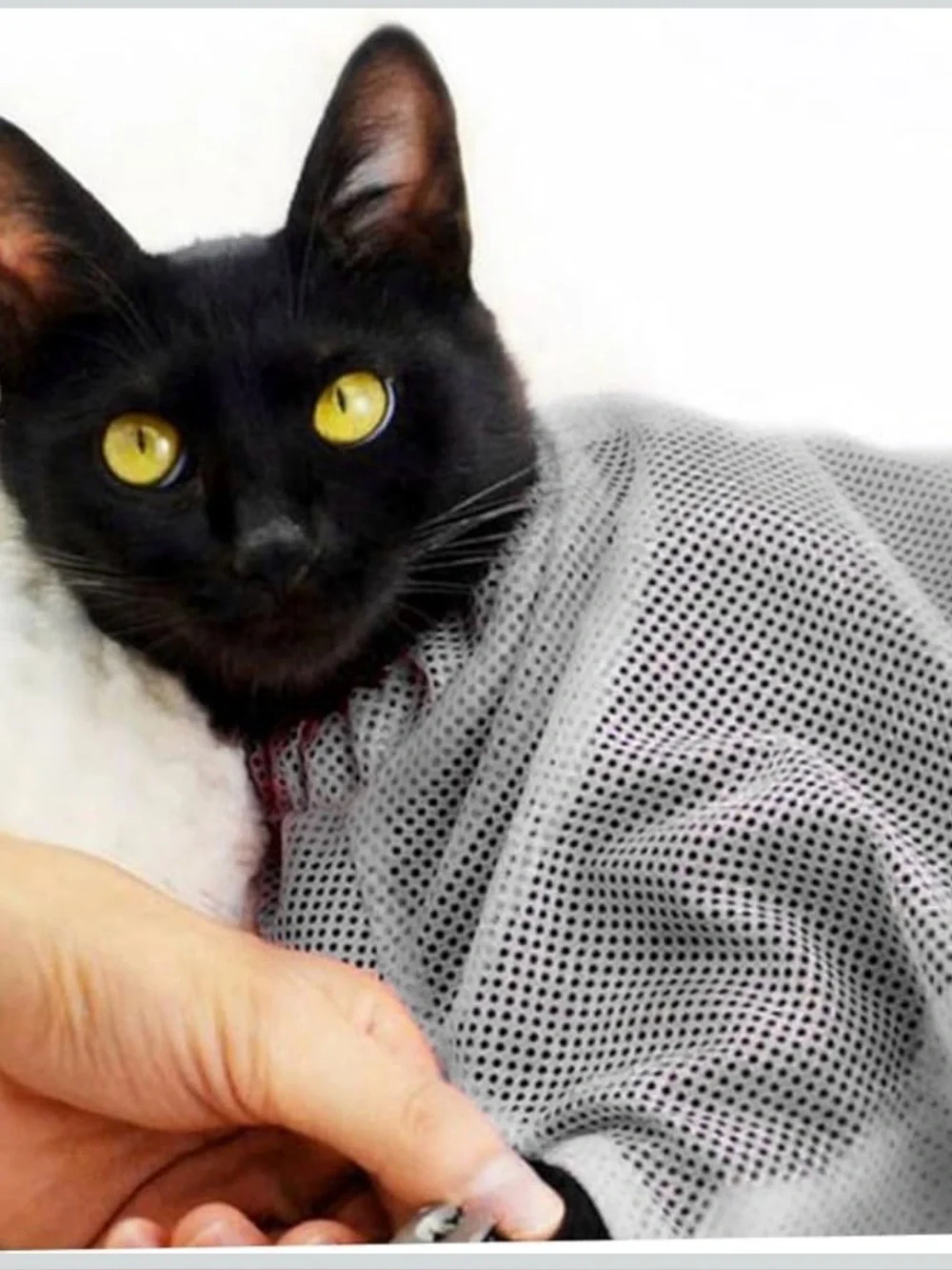 PET CAT GROOMING MESH BAG ADJUSTABLE SAFE BATH NAIL TRIMMING WASHING RESTRAINT